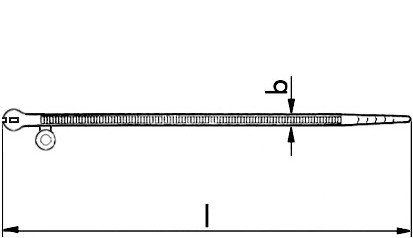 Kabelbinder - natur - mit seitlicher Befestigungsöse - 198 X 4,8 mm (L x B)