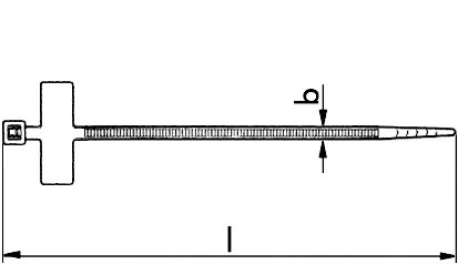 Kabelbinder - natur - mit Beschriftungsfeld - 200 X 2,5 mm (L x B)