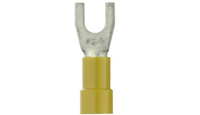 Gabelkabelschuh M5 gelb für Kabelquerschnitt 4,0-6,00mm² isoliert