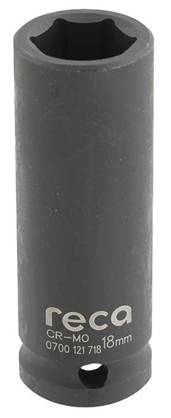 RECA Kraft-Steckschlüsseleinsatz 1/2" DIN 3129 Sechskant, lang 18 mm