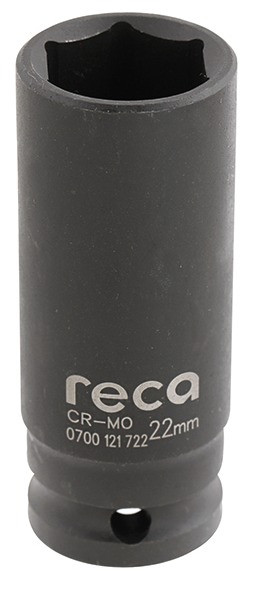RECA Kraft-Steckschlüsseleinsatz 1/2" DIN 3129 Sechskant, lang 22 mm