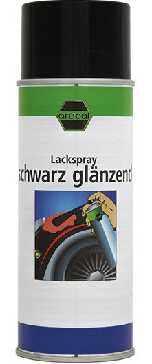 RECA arecal Lack Spray schwarz glänzend 400 ml