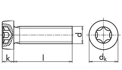 Zylinderschraube ISO 14580 - 08.8 - verzinkt blau - M4 X 8