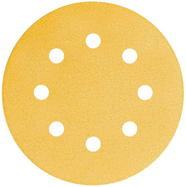Klettscheibe Gold Durchmesser 150 mm 15-Loch P60 (PAK = 50 ST)