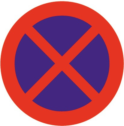 Baustellenverkehrszeichen § 52/13b Halten und Parken verboten 670 x 1,5 mm
