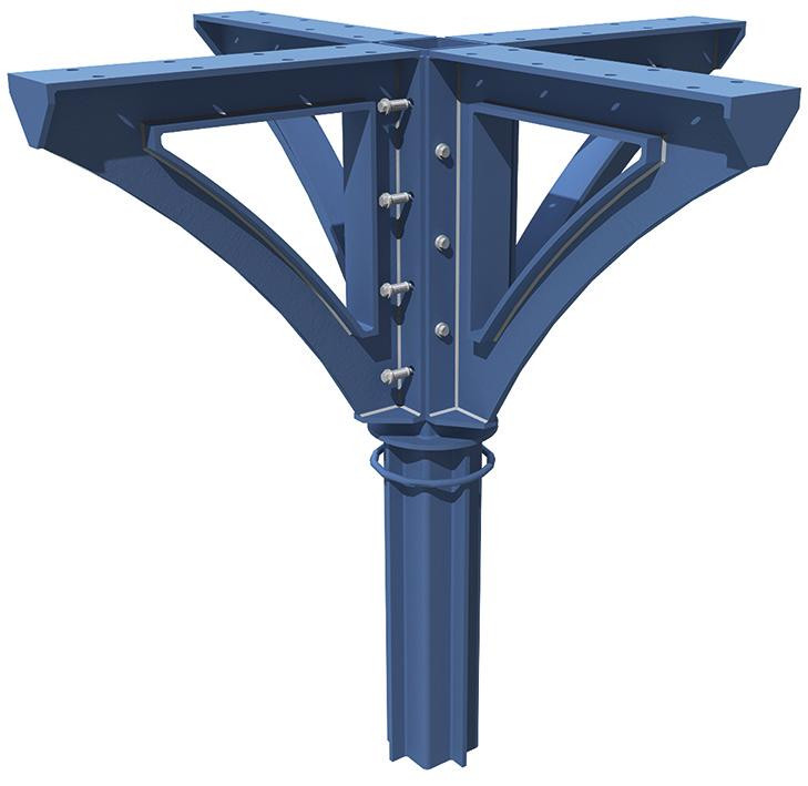 Lindapter® Hollo-Bolt mit Sechskantschraube Typ HB - Stahl - verzinkt blau - M20 X 150 - HB20-3