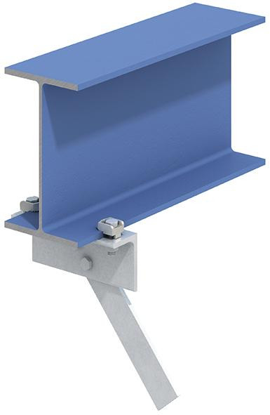 Lindapter® Klemme Typ A - kurz - Temperguss - verzinkt blau - A16S