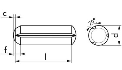 Zylinderkerbstift DIN 1473 - A1 - 4 X 25