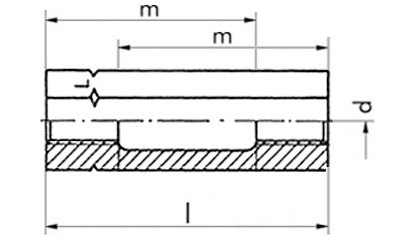 6-kant Spannschloßmutter M 12 DIN 1479 Stahl blank