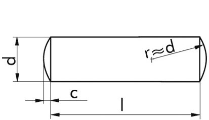 Zylinderstift DIN 7 - Stahl - blank - 4m6 X 40