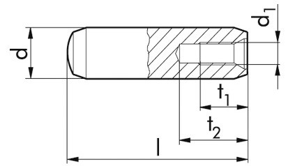 Zylinderstift DIN 7979D - Stahl - blank - 10m6 X 60
