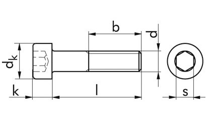 Zylinderschraube ISO 4762 - 12.9 - blank - M3 X 35