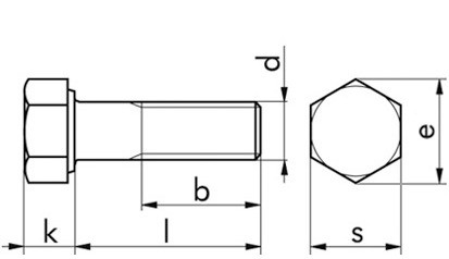 Sechskantschraube ISO 4014 - 12.9 - Zinklamelle silber - M16 X 120