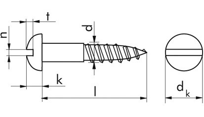 Halbrund-Holzschraube DIN 96 - A4 - 4 X 35