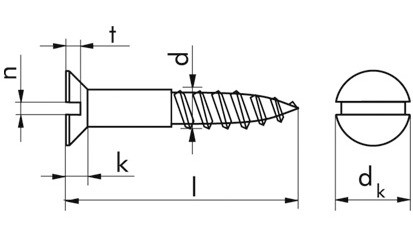 Senk-Holzschraube DIN 97 - A2 - 5 X 50