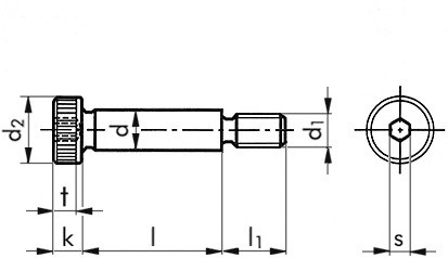 Zylinder-Passschulterschraube ISO 7379 - 012.9 - M10 X 20 - DS12-f9