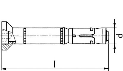 Schwerlastanker SZ-SK - mit Senkkopf - Stahl - verzinkt blau - 18-20/115